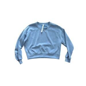Lululemon Blue Cropped Crewneck Sweatshirt Sz 4